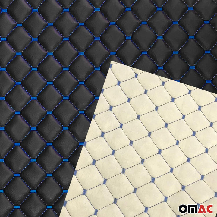 OMAC Geprägte Schwarz Kunstleder Auto Polsterung Leder Patches | Interieur Zubehör mit Diamant-Stich