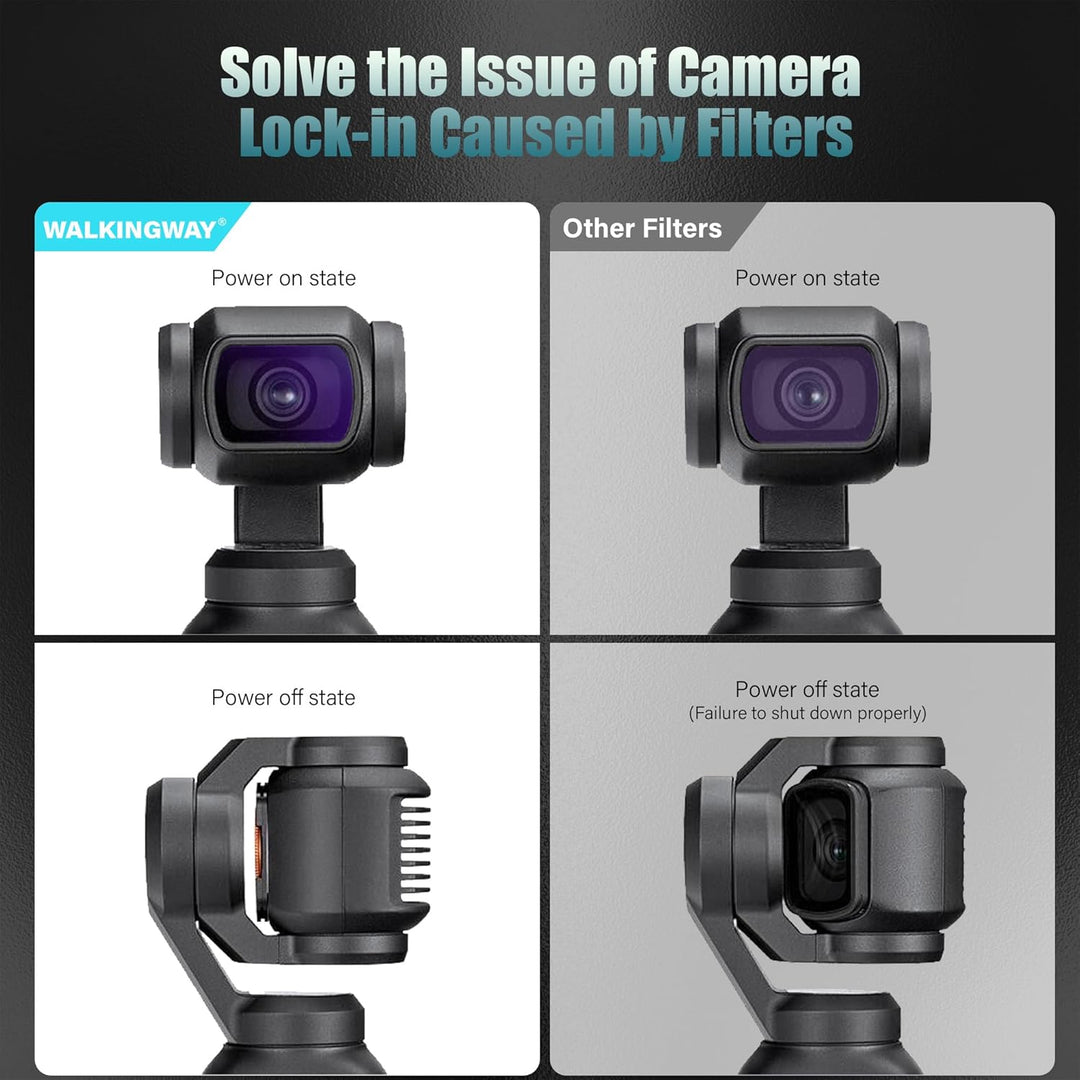 WalkingWay Anti-Lichtverschmutzungsfilter für DJI Osmo Pocket 4 & Pocket 3, Erhöht Kontrast & Klarhe
