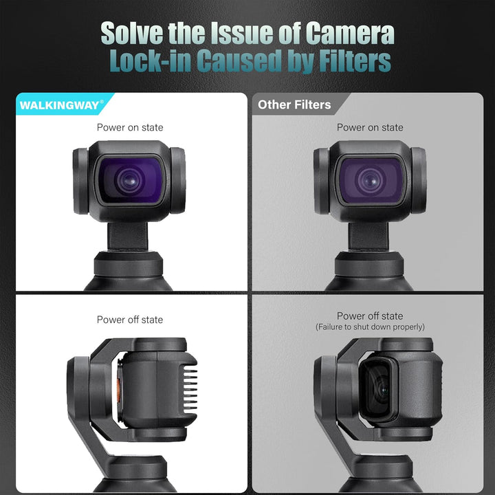 WalkingWay Anti-Lichtverschmutzungsfilter für DJI Osmo Pocket 4 & Pocket 3, Erhöht Kontrast & Klarhe
