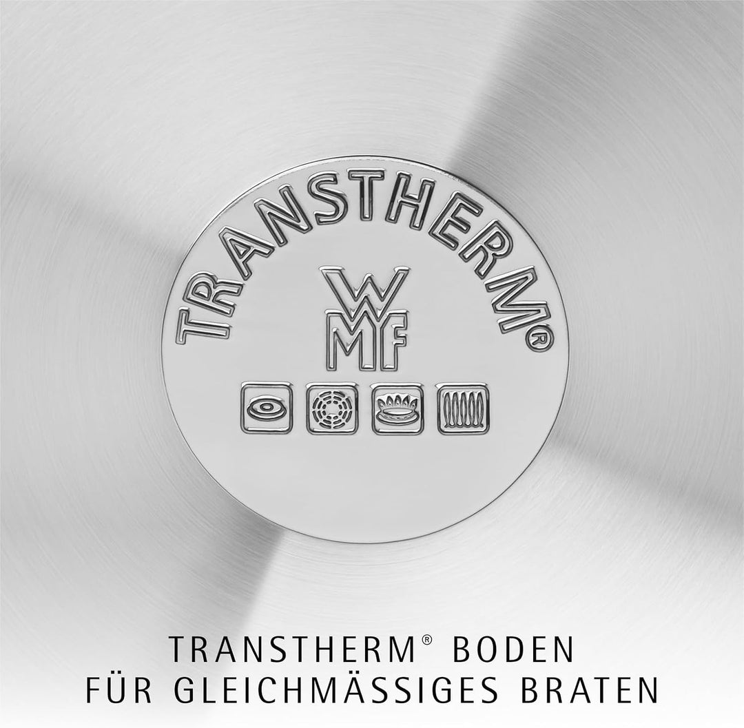 WMF Profi Bratpfanne 24 cm Induktion, Edelstahl Pfanne unbeschichtet, Cromargan Edelstahl, backofenf