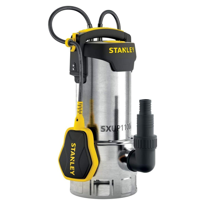 Stanley SXUP1100XDE Tauchpumpe für Schmutzwasser (1100 W, Förderleistung max. 16.500 l/h, Förderhöhe
