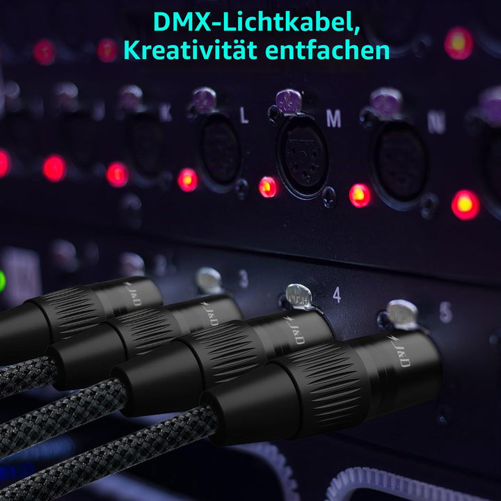 J&amp;D 5 PIN XLR DMX Kabel, DMX512 XLR 5-polig Stecker auf 5-polig Buchse DMX 512 Turnaround DMX Bühnen