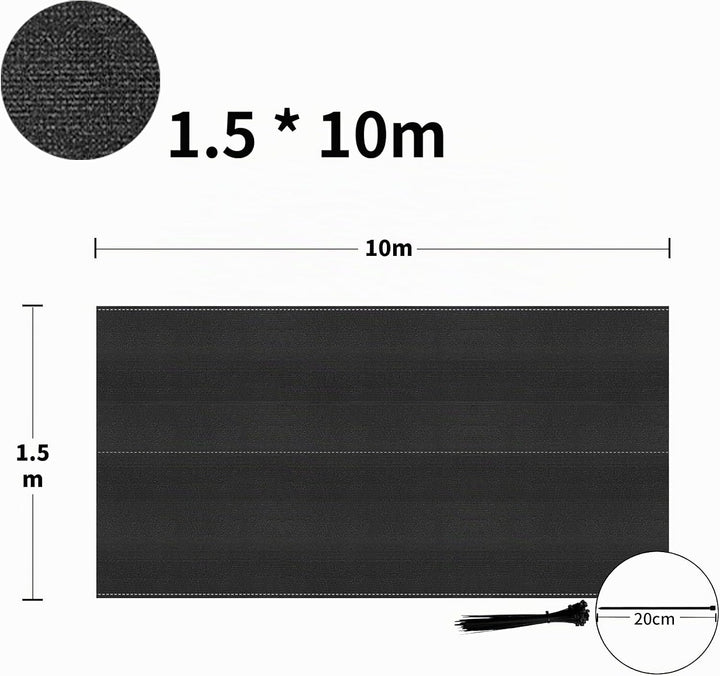 HENGMEI Sichtschutz Zaunblende Schattiernetz Sonnenschutz Windschutz Tennisblende HDPE Schattiergewe