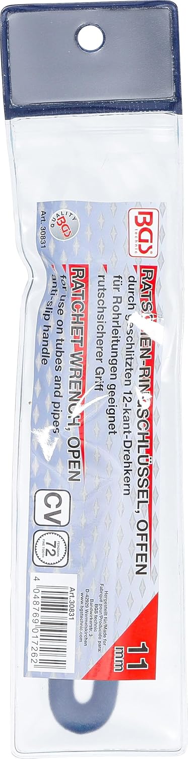 BGS 30831 | Ratschen-Ringschlüssel, offen | SW 11 mm Schlüsselweite: 11 mm, Schlüsselweite: 11 mm