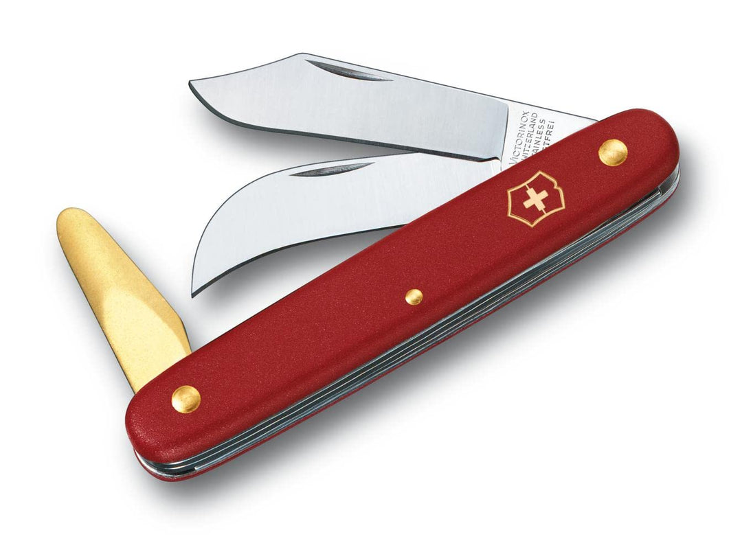 Victorinox, Taschenwerkzeug, Garten, Okulier- und Hakenmesser 3, rot, 3, Funktionen, Klinge, gebogen