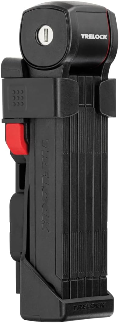 TRELOCK Faltschloss FS 380/85 TRIGO, 85 cm lang, inkl. X-Press-Halter, Sicherheitsstufe 9, Mit 2 Sch