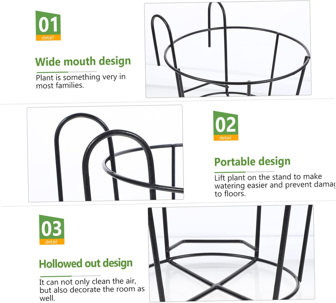 HEMOTON 2Pcs Eisengeländer Pflanzer Hängen Blumentopfhalter Balkon Pflanzenkörbe Bonsai Blumentopfha