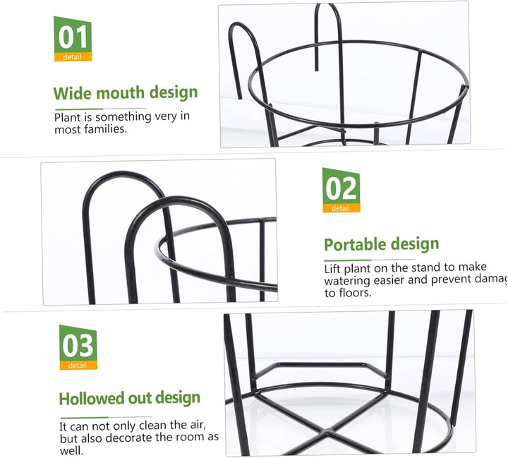 HEMOTON 2Pcs Eisengeländer Pflanzer Hängen Blumentopfhalter Balkon Pflanzenkörbe Bonsai Blumentopfha