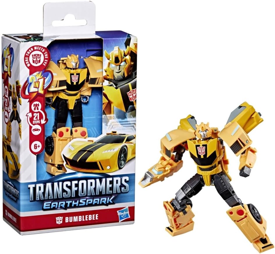 Transformers Spielzeug EarthSpark Deluxe-Klasse Bumblebee, 12,5 cm grosse Action-Figur, Roboterspiel
