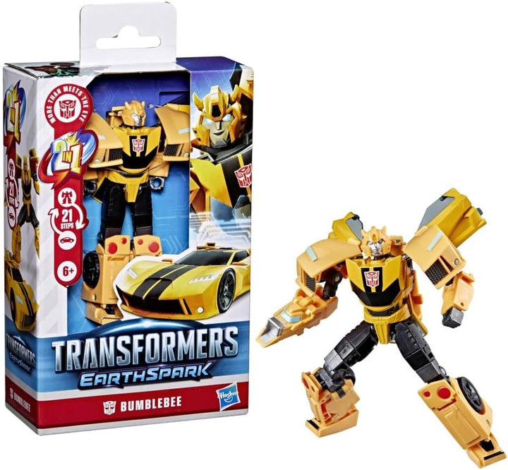Transformers Spielzeug EarthSpark Deluxe-Klasse Bumblebee, 12,5 cm grosse Action-Figur, Roboterspiel