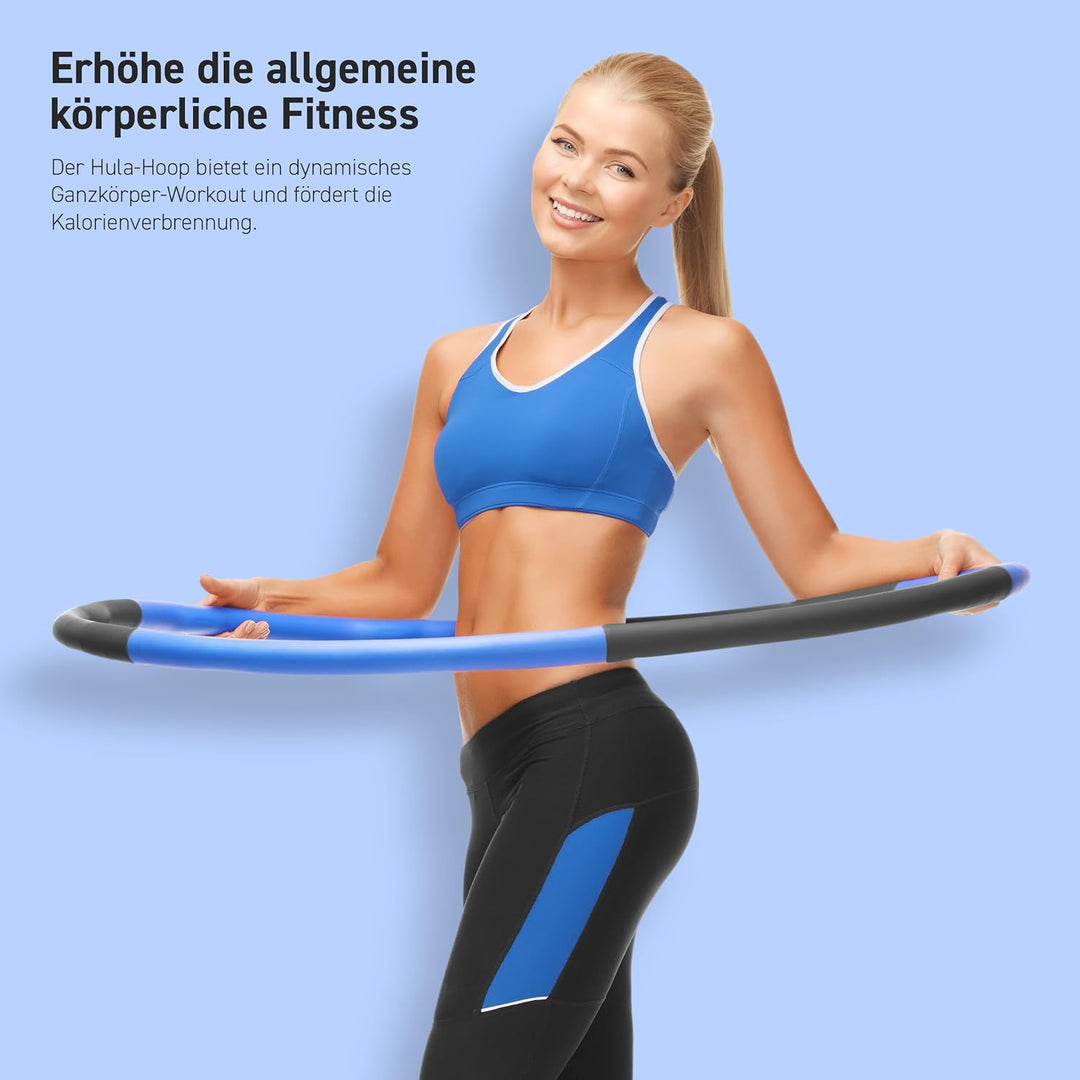 MSPORTS Hula Hoop Reifen Premium mit Schaumstoff und grössenverstellbar, Fitness Hula Hoop zur Gewic