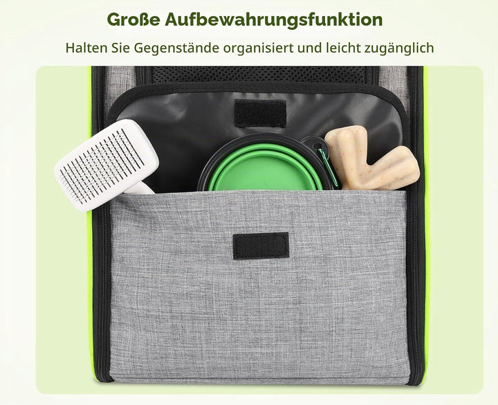 pecute Katzenrucksack Haustier Rucksack mit Netzfenster, Tragbare und Faltbare Katzentasche, Atmungs