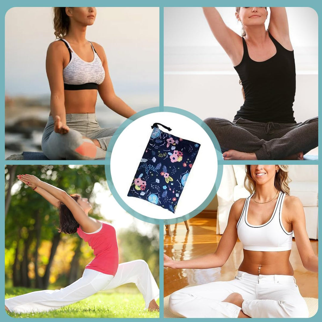 Morbuy Mikrofaser Hot Yoga Handtuch, Yoga Mat 185x65cm rutschfest Fitnesstuch Weich Atmungsaktiv Ant