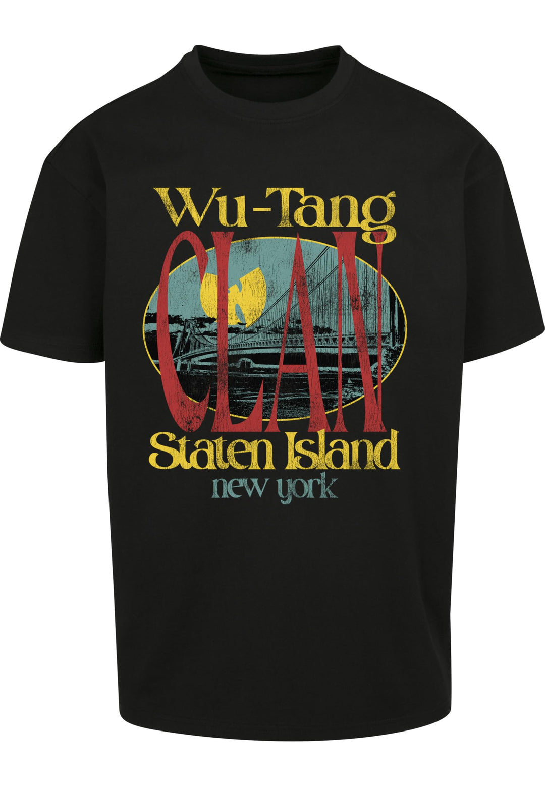 Mister Tee Upscale Herren T-Shirt Wu Tang Staten Island Oversize Tee, Print T-Shirt für Männer, Over