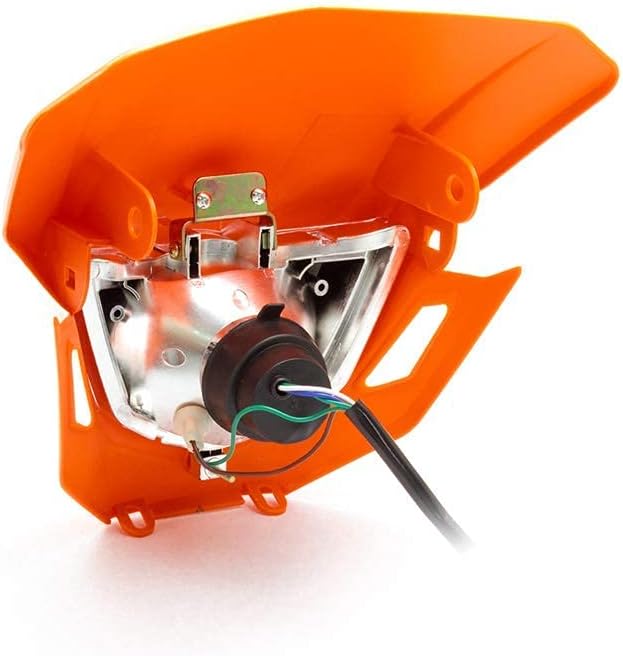 Alchemy Parts Motorrad Scheinwerfer - Supermoto & Streetfighter - Orange - 12V 35W
