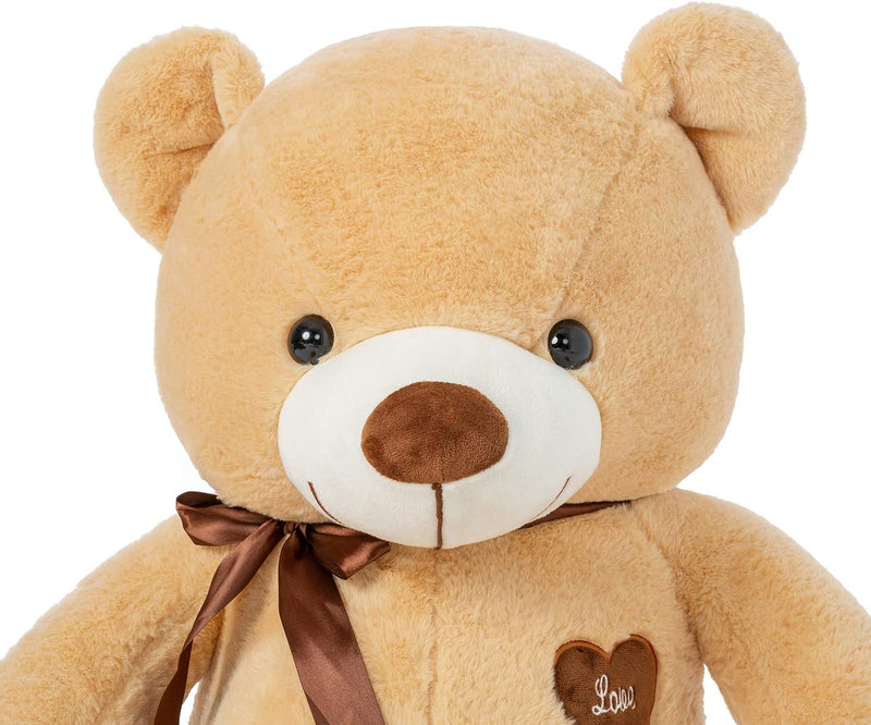 YunNasi Teddybär Gross Riesen Teddy Bär Plüschbär Kuschelbär 100cm/39 Inches Stofftier mit Bänder Ge