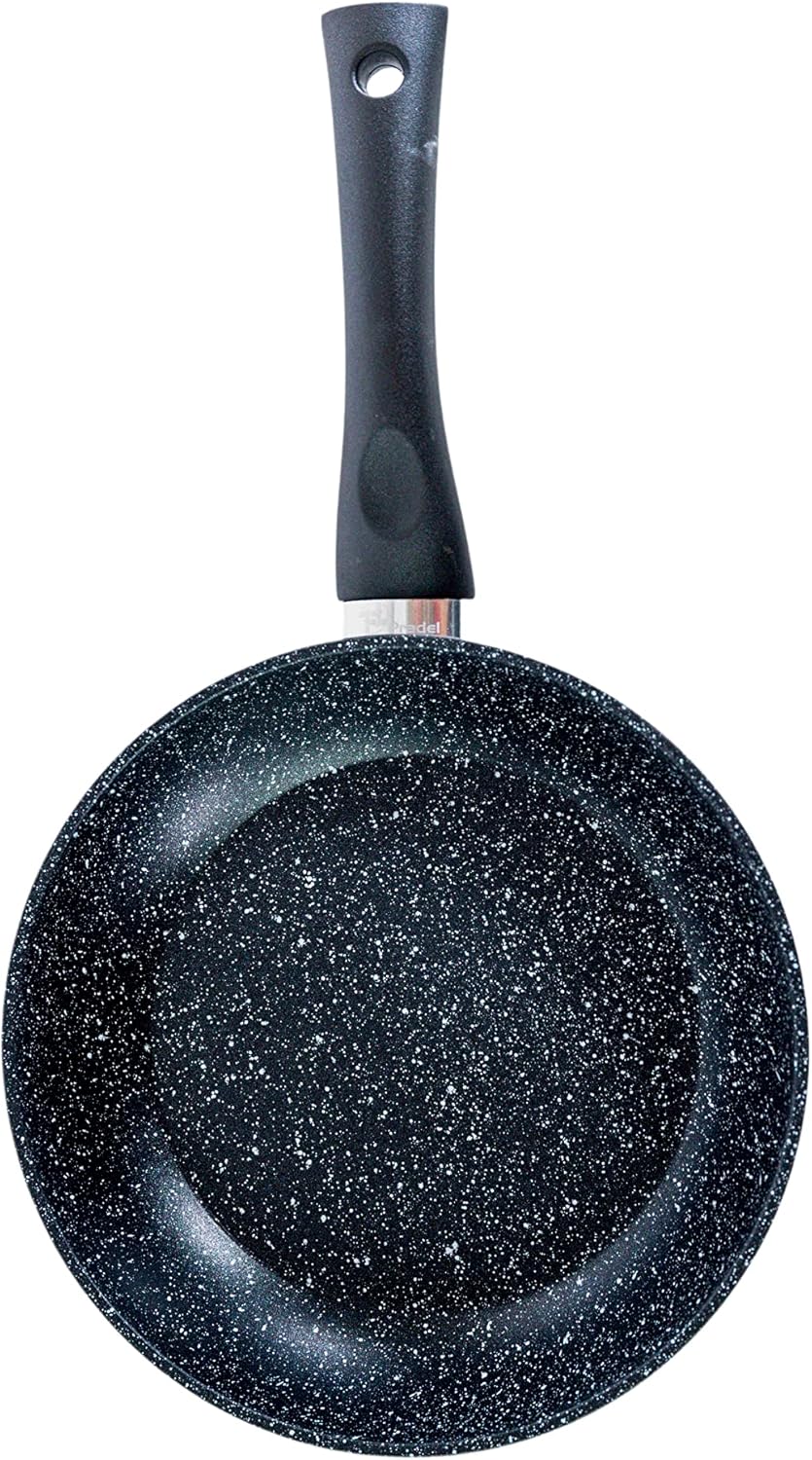 Pradel Excellence, P0002063/55005Mn, Set 3 Pfannen 20,24,28 cm + 2 Töpfe 18,20 cm, Steinoptik, schwa