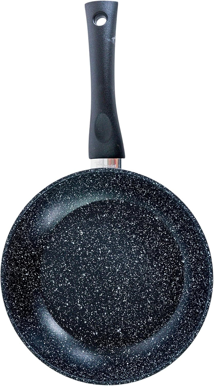 Pradel Excellence, P0002063/55005Mn, Set 3 Pfannen 20,24,28 cm + 2 Töpfe 18,20 cm, Steinoptik, schwa