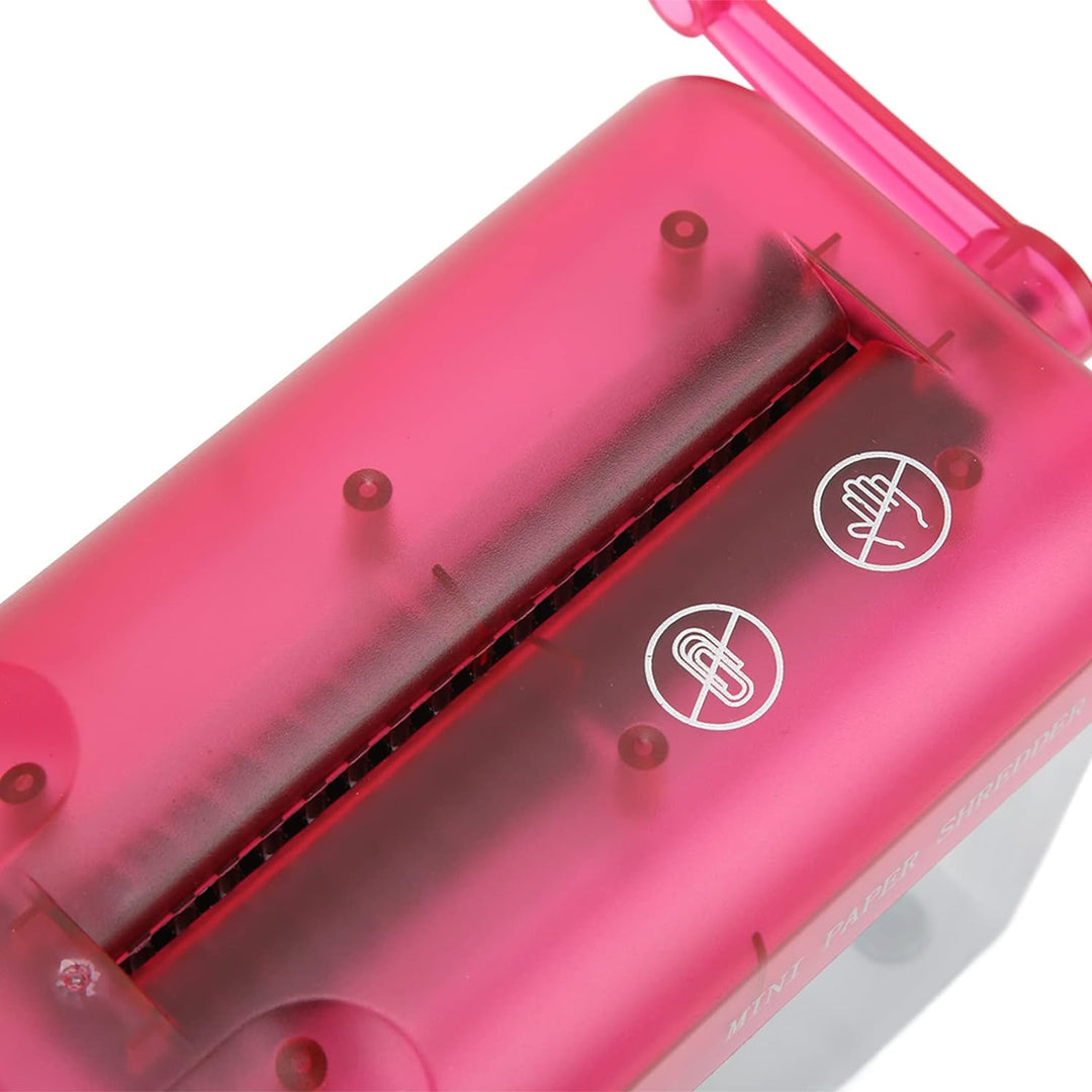 Mini-Aktenvernichter, Manueller Aktenvernichter Anti-Rutsch-Design Volltransparent für Haushalt für