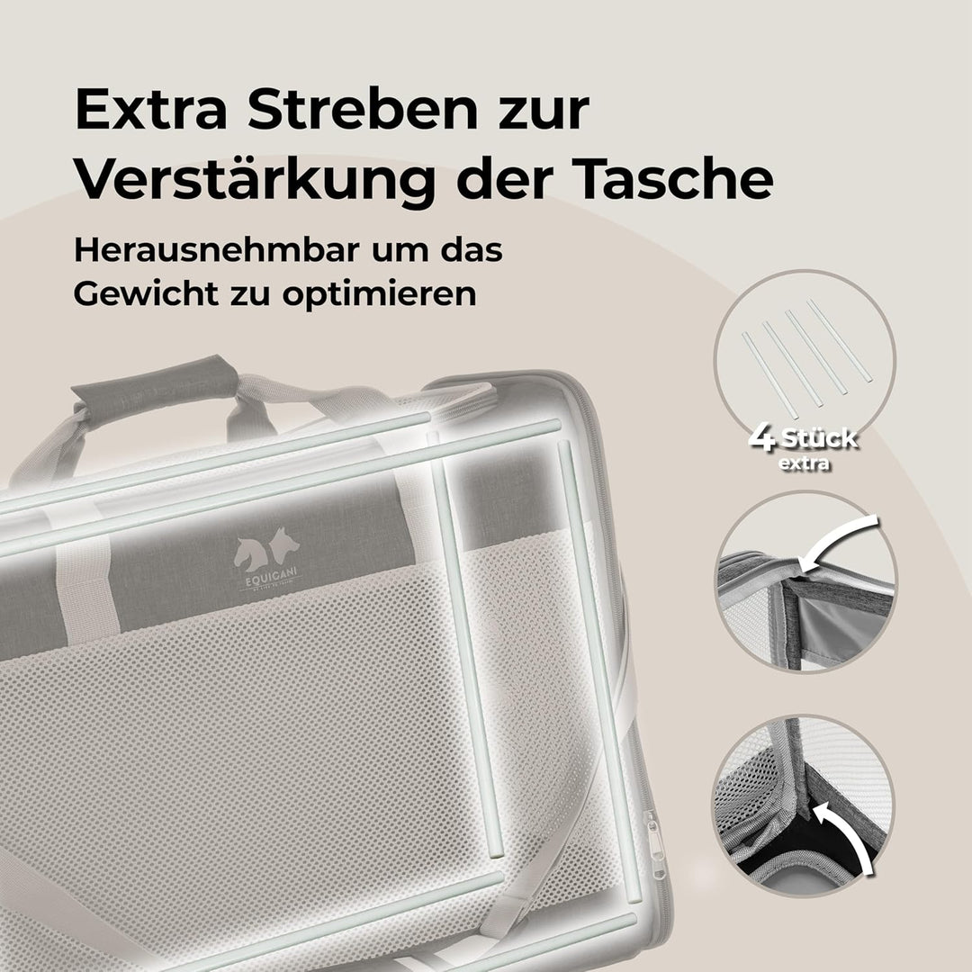 EQUICANI Travel1-Reisetasche für Hunde (grau)