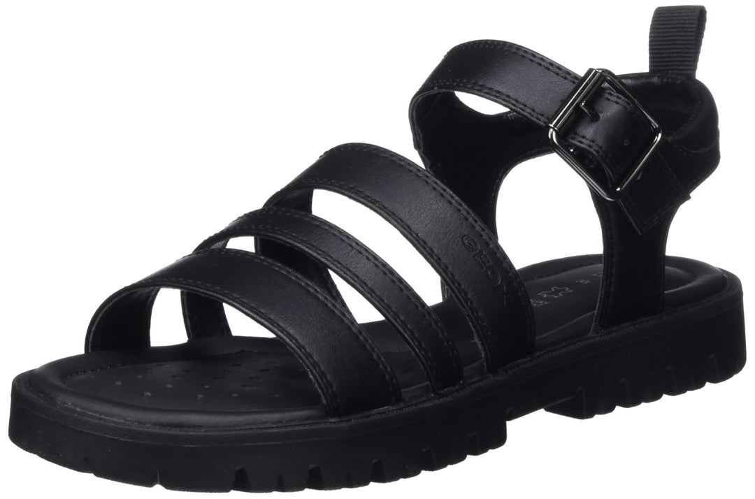 Geox Mädchen J Starblush G Sandalen, 33 EU Schwarz