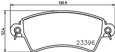 HELLA PAGID 8DB 355 019-341 Bremsbelagsatz - T9096 - Dicke/Stärke: 18mm - Bremssystem: Bosch - nicht