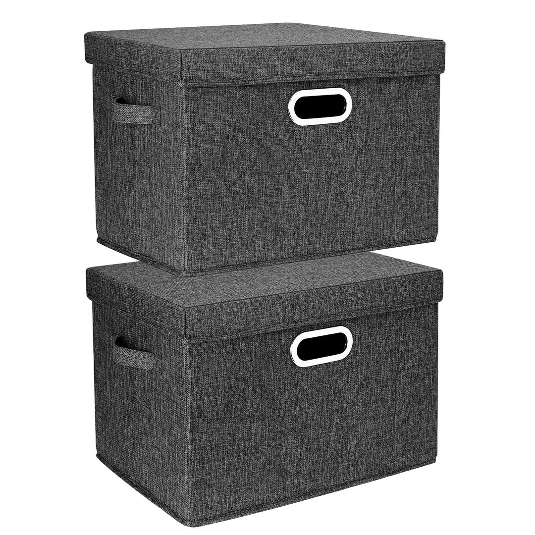 TYEERS Aufbewahrungsbox mit Deckel Gross, Stoff, Faltbare, Waschbare, Kisten Aufbewahrung mit Deckel