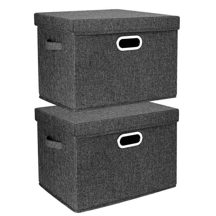 TYEERS Aufbewahrungsbox mit Deckel Gross, Stoff, Faltbare, Waschbare, Kisten Aufbewahrung mit Deckel