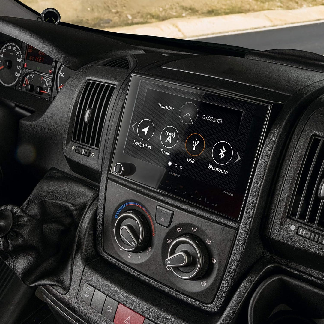 Xzent X-F270: Infotainer, 2 Din Mediencenter für FIAT Ducato, Multimedia mit 20,3 cm / 8“ Touchscree