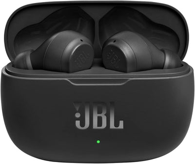 JBL Wave 200 TWS True-Wireless In-Ear Bluetooth-Kopfhörer in Schwarz – Kabellose Ohrhörer mit integr