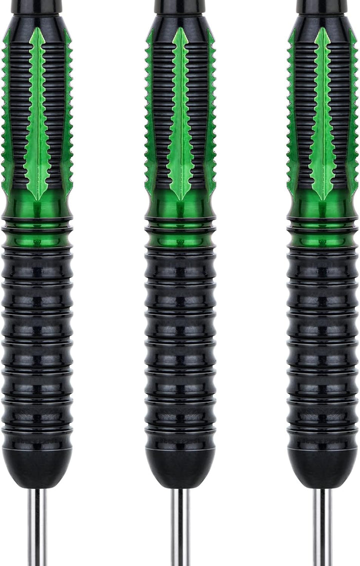 Grebarley Dartpfeile mit Metallspitze,12 Stück Profi Steeldarts 18 Aluminium Schaft mit 9 Flights 20