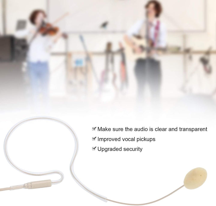 Dpofirs 3,5-mm-Jack-Single-Earhook-Mikrofon-Headset, omnidirektionales Schraubenkondensatormikrofon