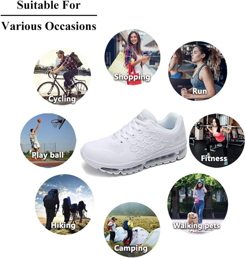 gojiang Laufschuhe Sportschuhe Herren Damen Strassenlaufschuhe Turnschuhe Modisch Atmungsaktiv rutsc