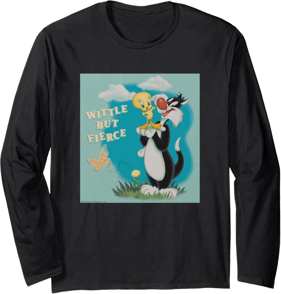 Looney Tunes Sylvester and Tweety Widdle But Fierce Langarmshirt