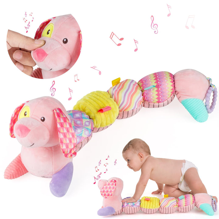Musikalisches Raupe Spielzeug von für Babys, EnGiTores Raupe Plüschtier Spielzeug mit Knarren Rassel