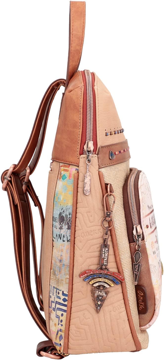 Anekke Damen Wanderrucksack mit Tasche Rucksack für unterwegs, bunt