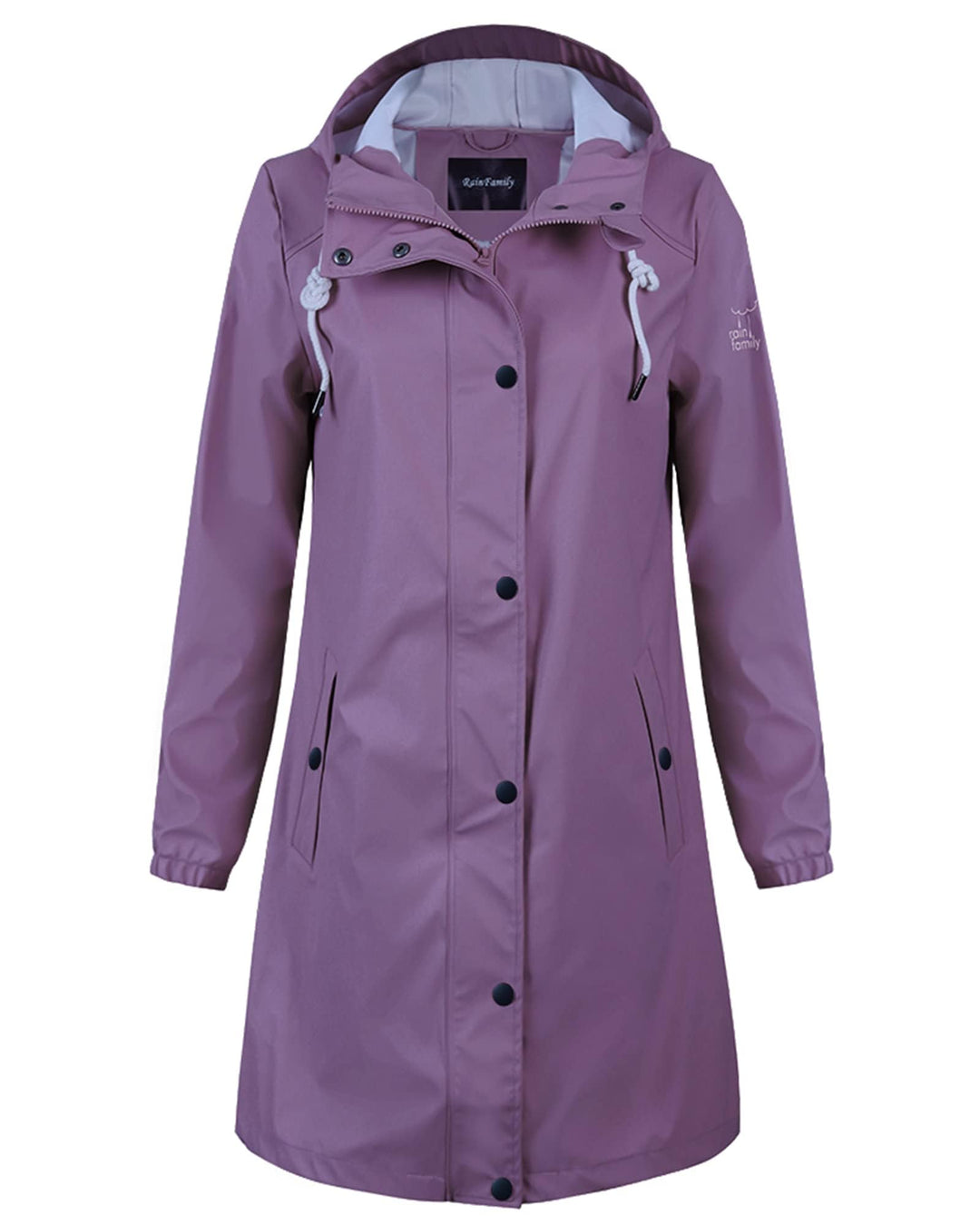 Damen Regenjacke Regenmantel Softshelljacke Friesennerz Parka PU Windbreaker mit Kapuze wasserdicht