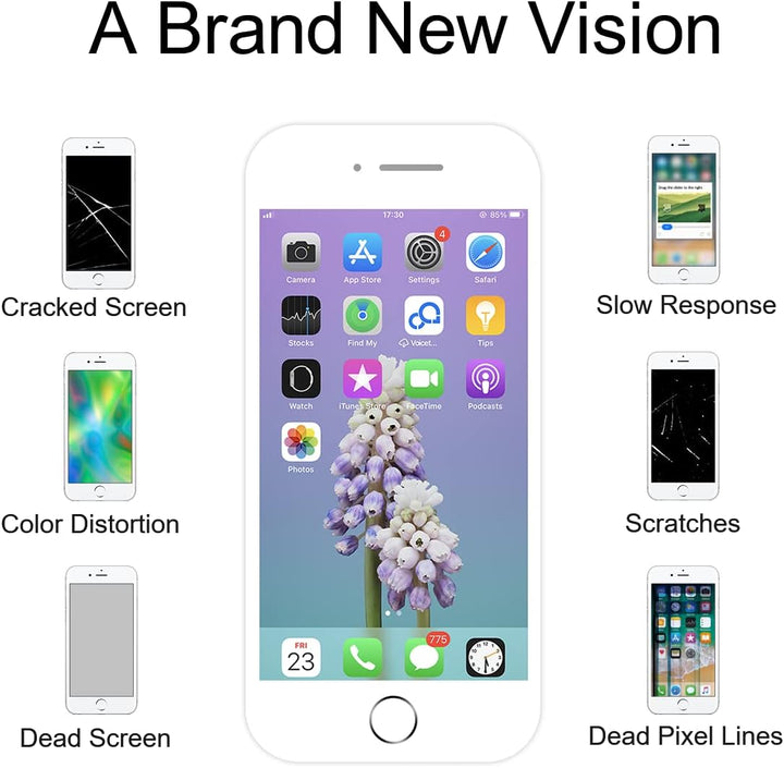 GOLDWANGWANG Display für iPhone 7 LCD Touch Screen Digitizer Ersatz Bildschirm mit komplett kostenlo