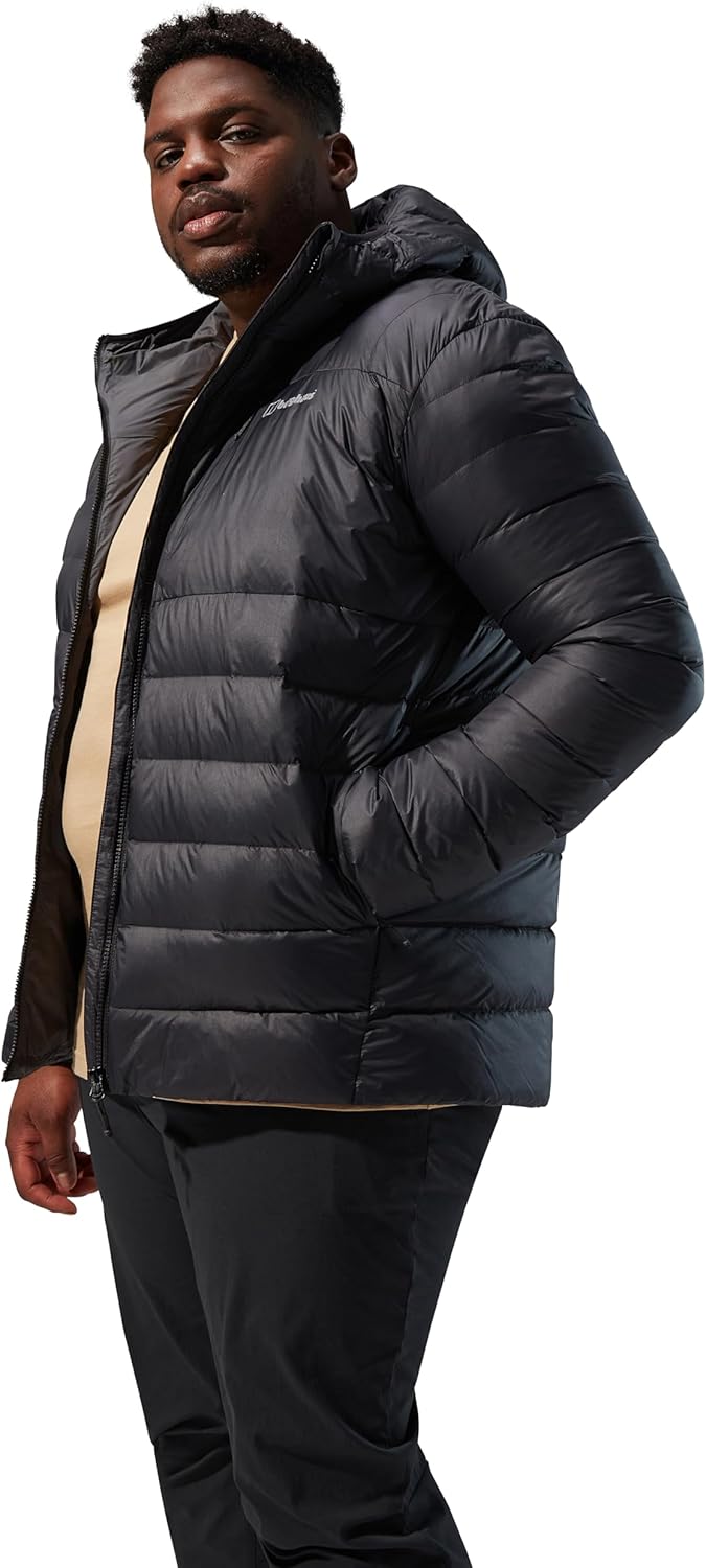 Berghaus Herren Silksworth Hooded Down Insulated Jacket S Jet Schwarz, S Jet Schwarz