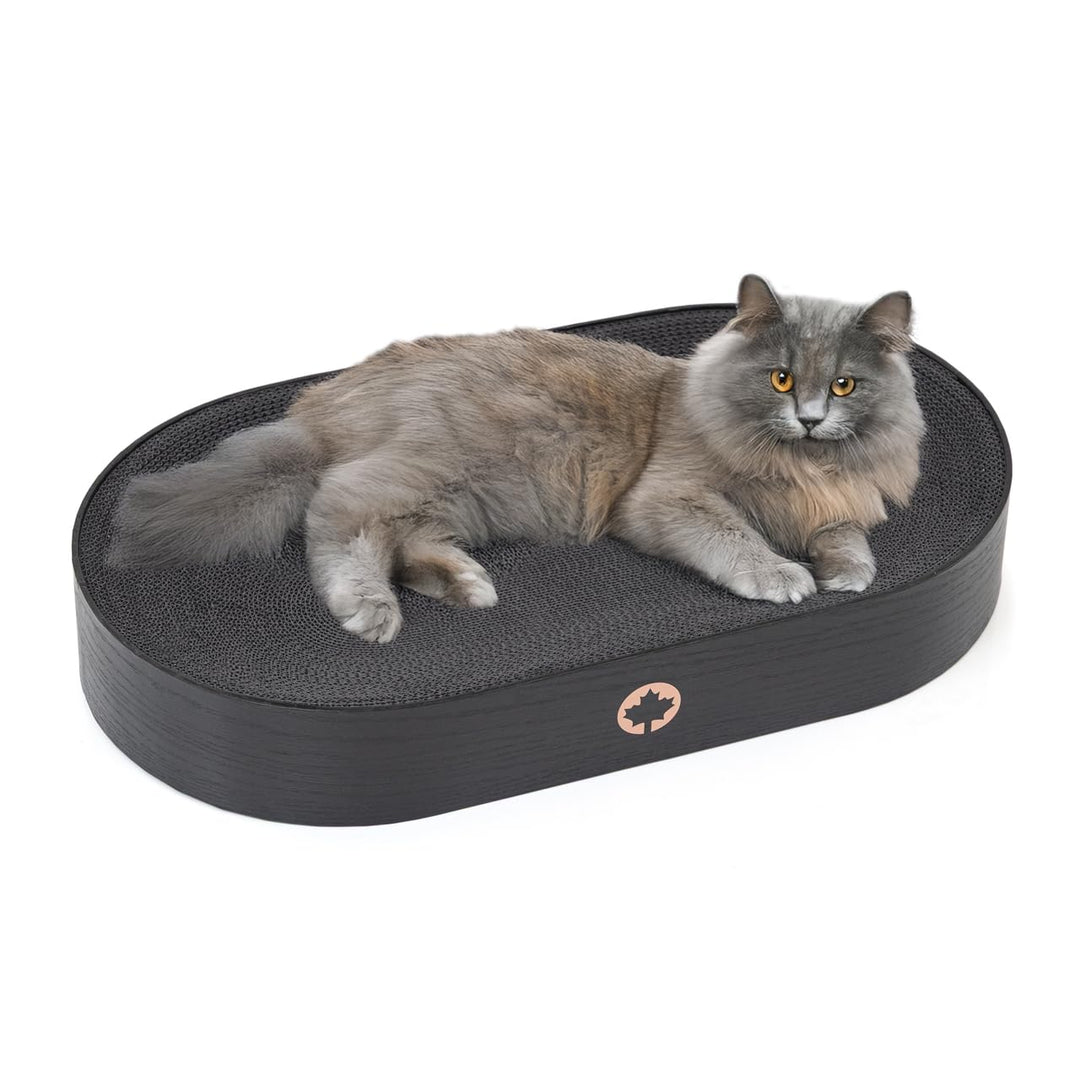 CanadianCat Company | Kratzpappe Apollo - Katzenbett aus Wellpappe in schwarz - Black Edition | ca.