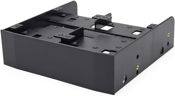 Vikye OImaster 2,5 3,5 HDD SSD auf 5,25 Diskettenlaufwerkschachthalterung für PC, Schwarz