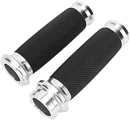 Gorgeri Motorrad Lenkergriffe, 1 Paar Universal Motorrad 25mm Handgriff Aluminium + Gummi Anti-Rutsc