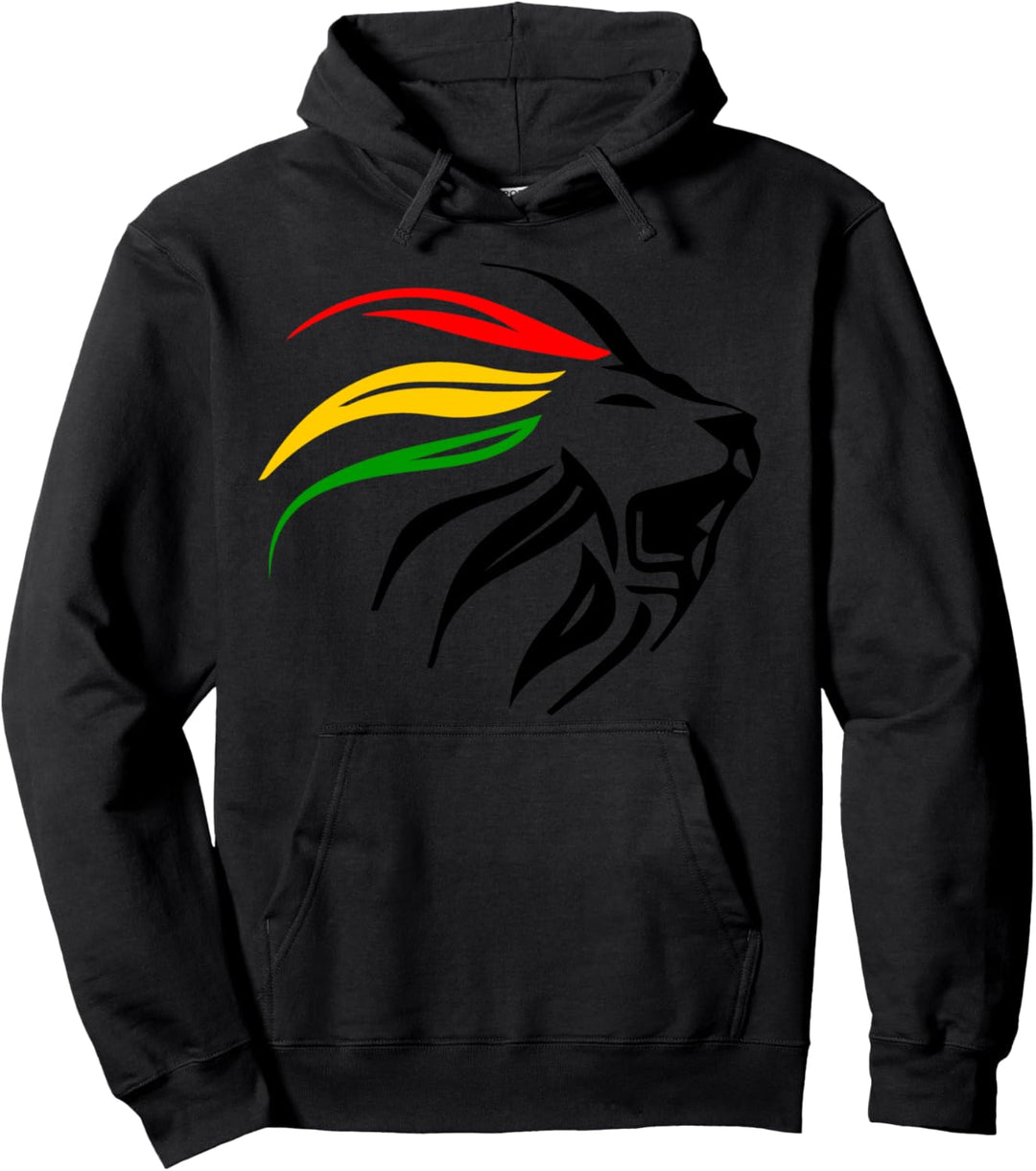 Rasta Lion Dreadlocks Reggae Cool gift for Rastafari Lover Pullover Hoodie