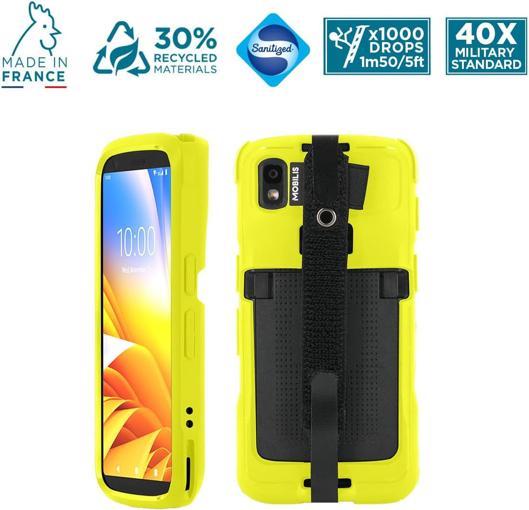 Mobilis Schutzhülle für Zebra TC22 TC27 mit Handschlaufe | Antimikrobieller Schutz - Etui in Militär