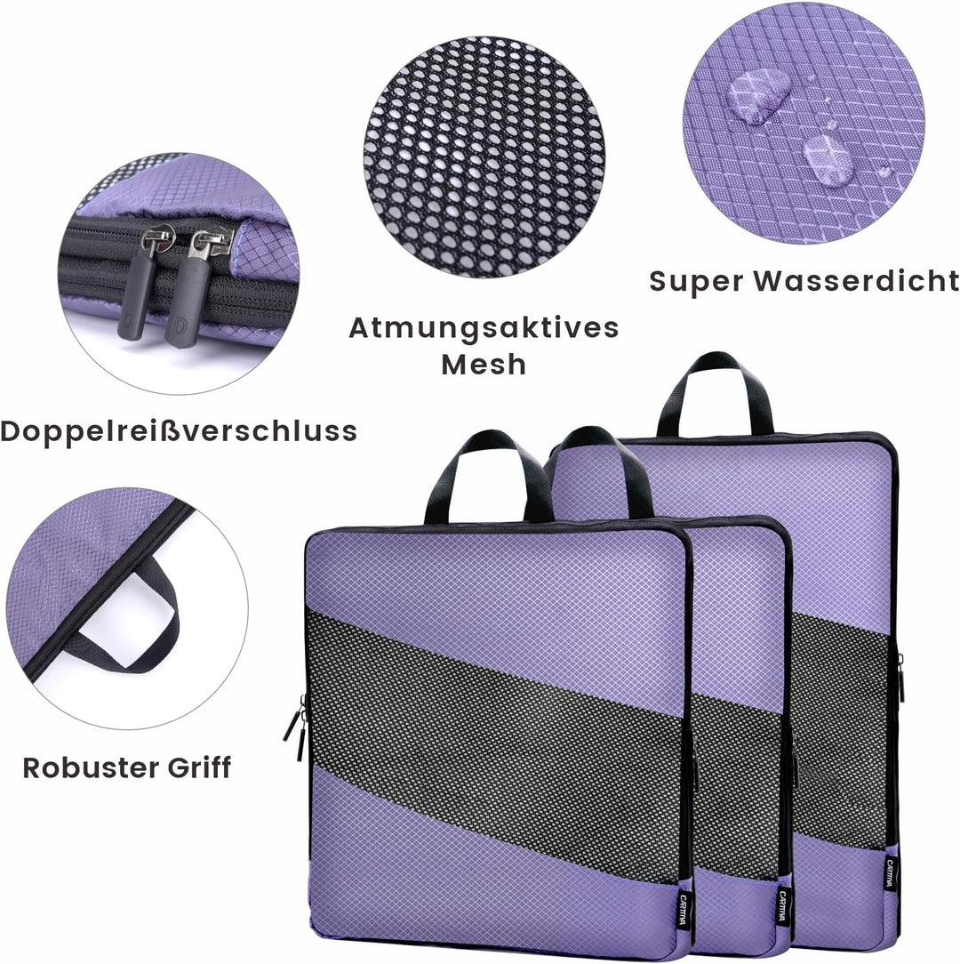 Koffer Organizer Kompression Set, Packwürfel Set Kompression Ihres Reisegepäcks, Compression Packing