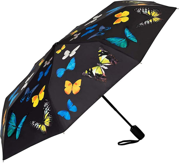 VON LILIENFELD Regenschirm Taschenschirm Schmetterlingstanz Stabil Leicht Auf-Zu Automatik Damen But