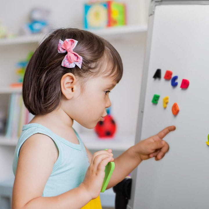 DOEWORKS Kinder Whiteboard Staffelei Doppelseitiges Staffelei Kinder Whiteboard & Kreidetafel mit Au