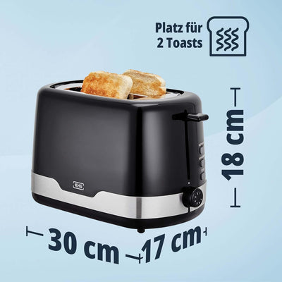 KHG Wasserkocher und Toaster Set 2-teilig | 2.200 & 850 Watt | Frühstücksset mit Kapazität 1,7 Liter