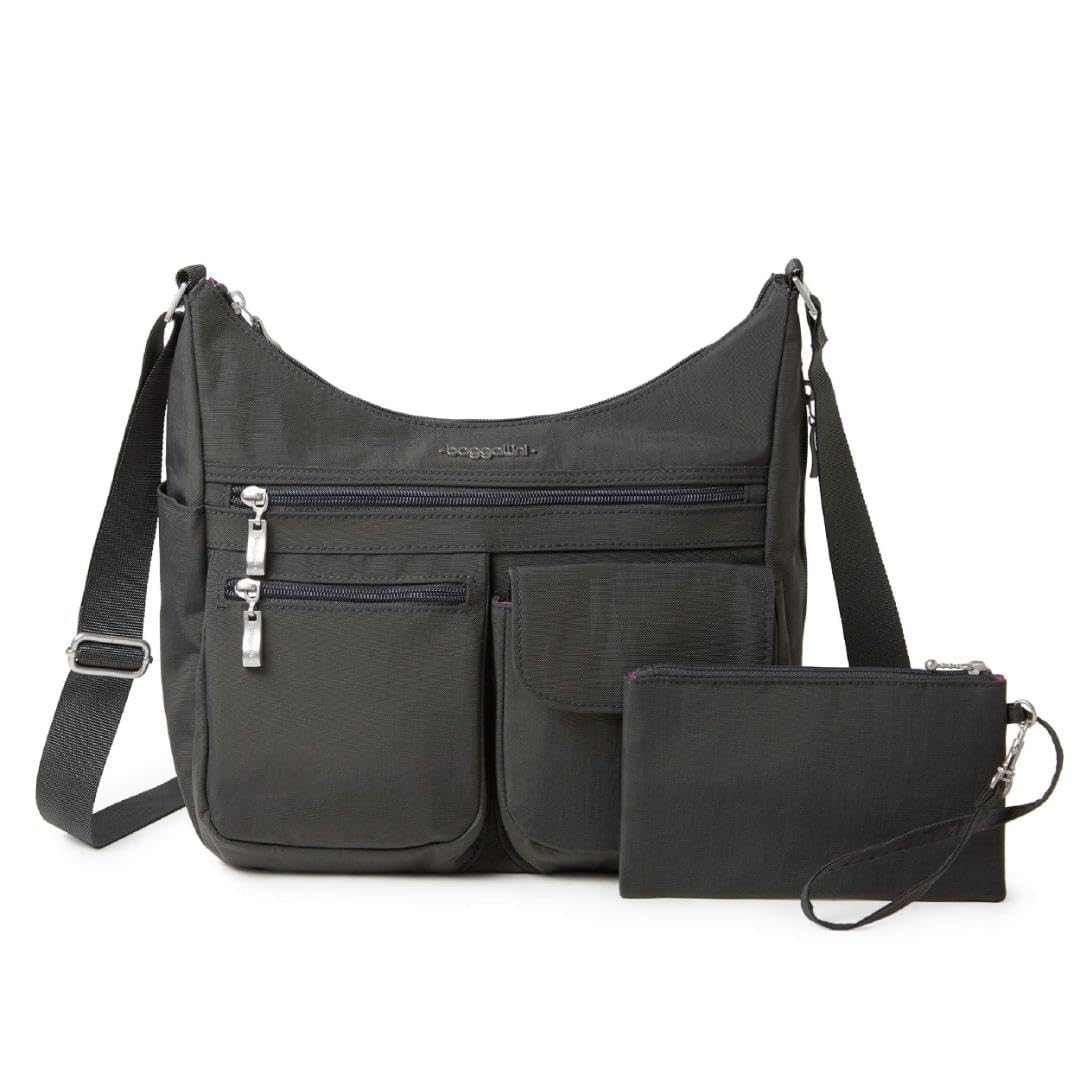 Baggallini Damen Everywhere bagg with überall Tasche mit RFID 34 Charcoal, 34 Charcoal