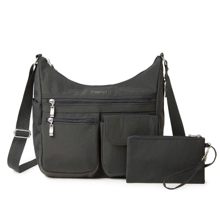 Baggallini Damen Everywhere bagg with überall Tasche mit RFID 34 Charcoal, 34 Charcoal